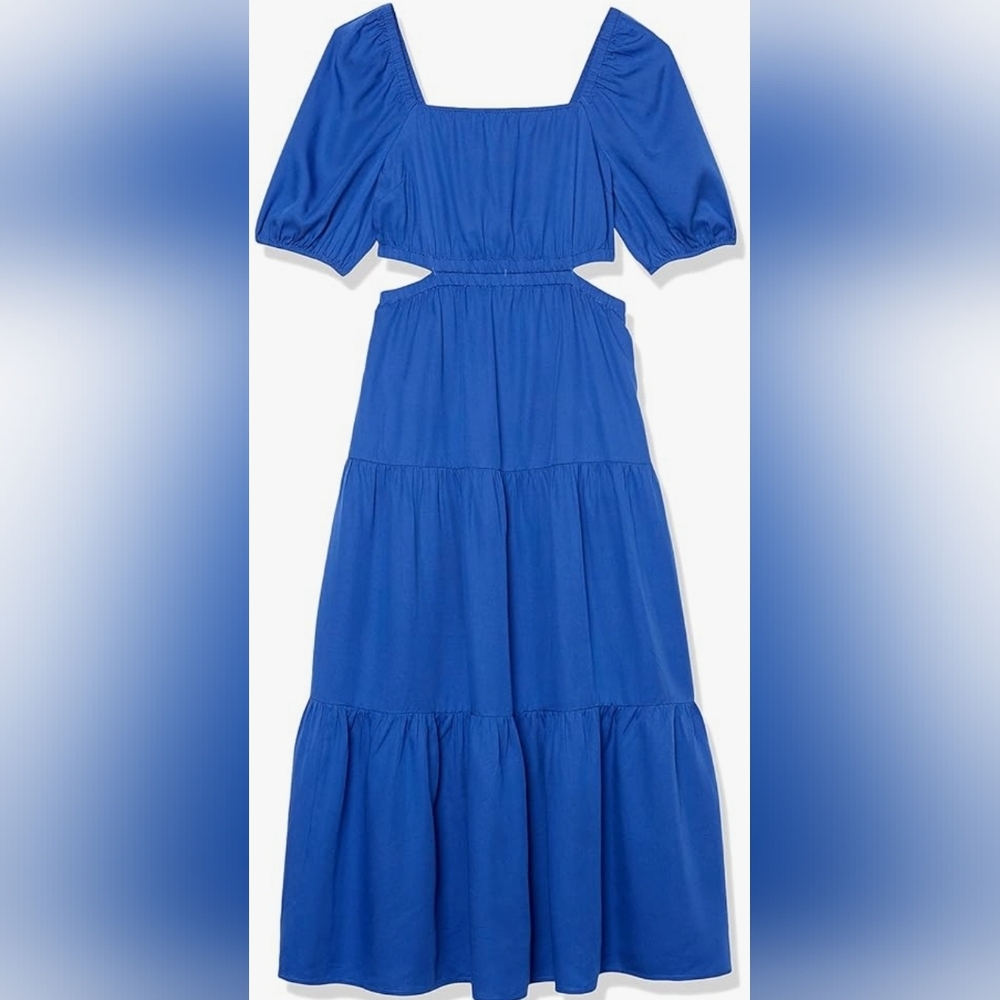 Nwt Womens Casual Dress With Side Cut Outs And Pockets